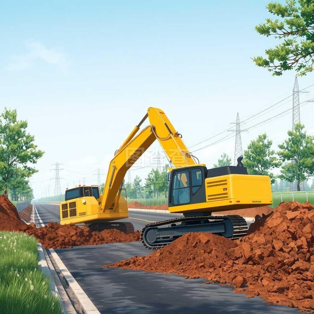 挖掘未来 道路建设中挖土机的重要角色
